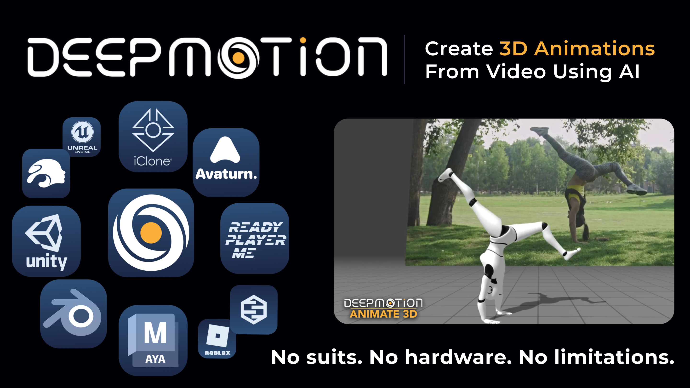 DEEPMOTION AI Motion Capture & Body Tracking Companion Tools